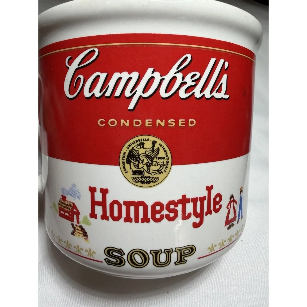 Vintage 1989 Campbell's Homestyle Soup Ceramic Mugs Set of 2 Westwood